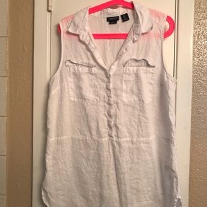 100% Linen collared top